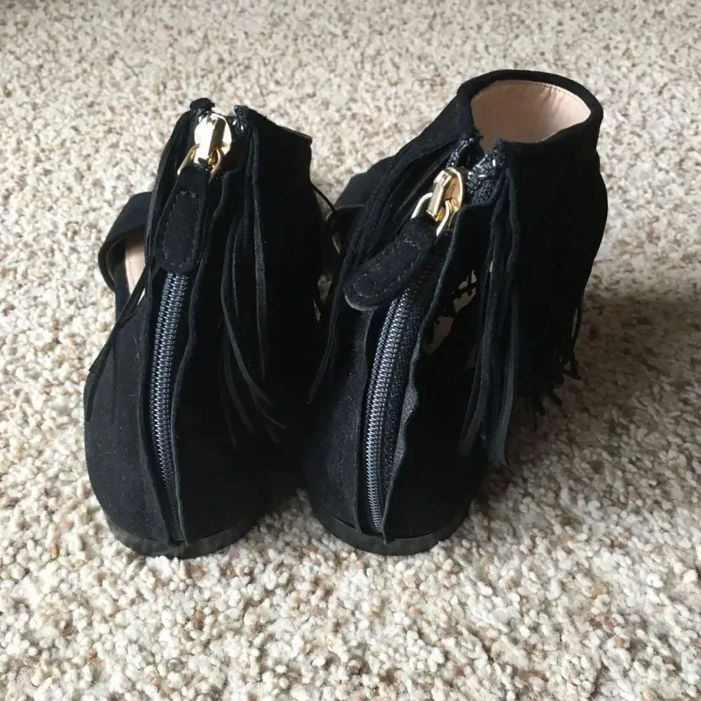 NWOB Paul Andrew x J. Crew Fringe Flat Sandals